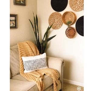 🧡🧡14" x 20" Textured Lumbar Throw Pillow Railroad Gr